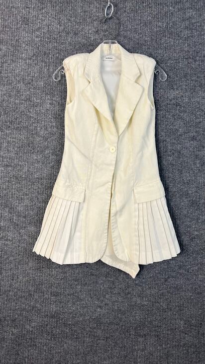 Sandro Dresses & Skirts - Sandro Carine Sleeveless Mini Dress Womens 34 Cream V Neck Classic Luxury